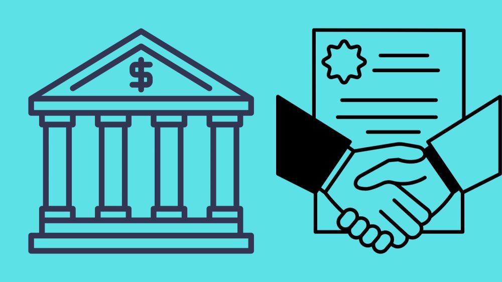 Infographic illustrating steps to secure a bank loan, including application, approval, and funding processes.